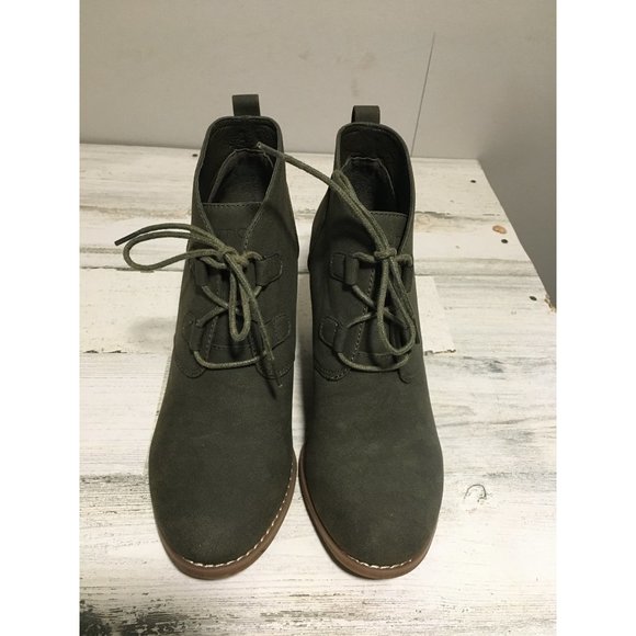 Nautica Forest Green Varda Wedge Lace-Up Ankle bootie size 8 - Picture 1 of 7